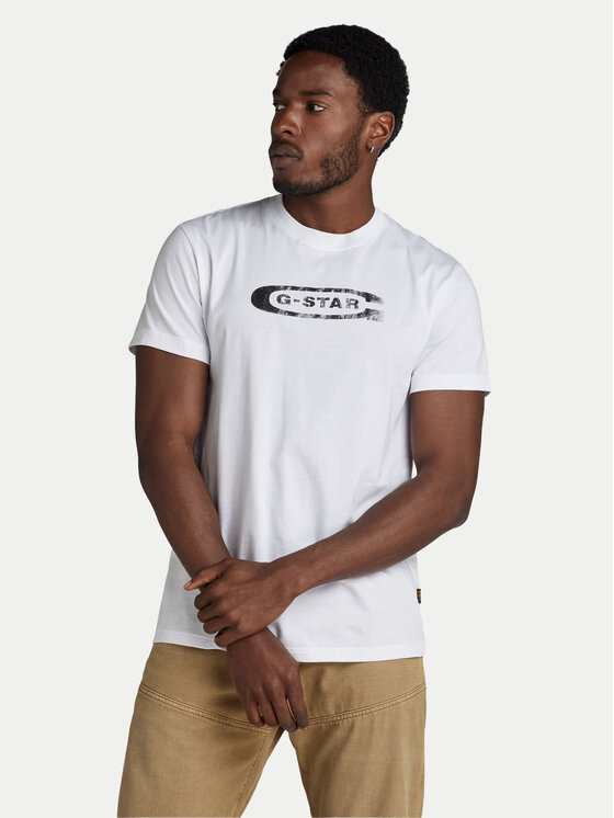 G-Star Raw G-Star Raw T-krekls Distressed D24365-336 Balts Regular Fit