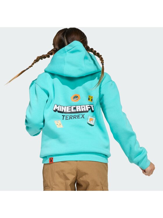 adidas adidas Bluza techniczna Minecraft Turkusowy Regular Fit