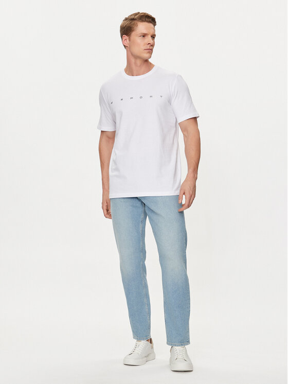 4F 4F T-Shirt 4FWSS24TTSHM1283 Biały Regular Fit