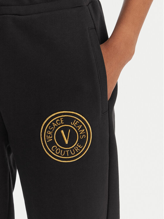 Versace Jeans Couture Versace Jeans Couture Teplákové nohavice 80HAAT02 CF01T Čierna Regular Fit
