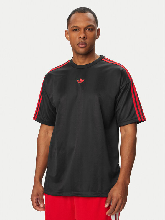 adidas Tricou adicolor Jacquard KD5831 Negru Loose Fit