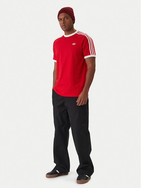 adidas adidas Marškinėliai 3-Stripes KE3535 Raudona Regular Fit