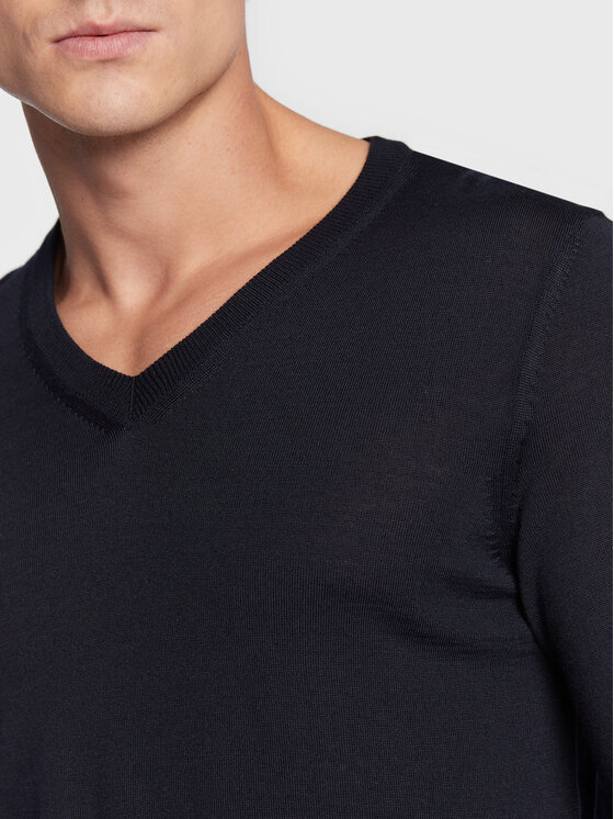 BOSS Boss Sweter Melba-P 50468261 Granatowy Slim Fit