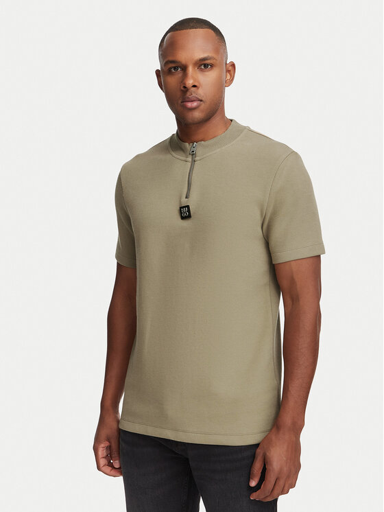 HUGO Tricou Dabi 50563018 Bej închis Regular Fit
