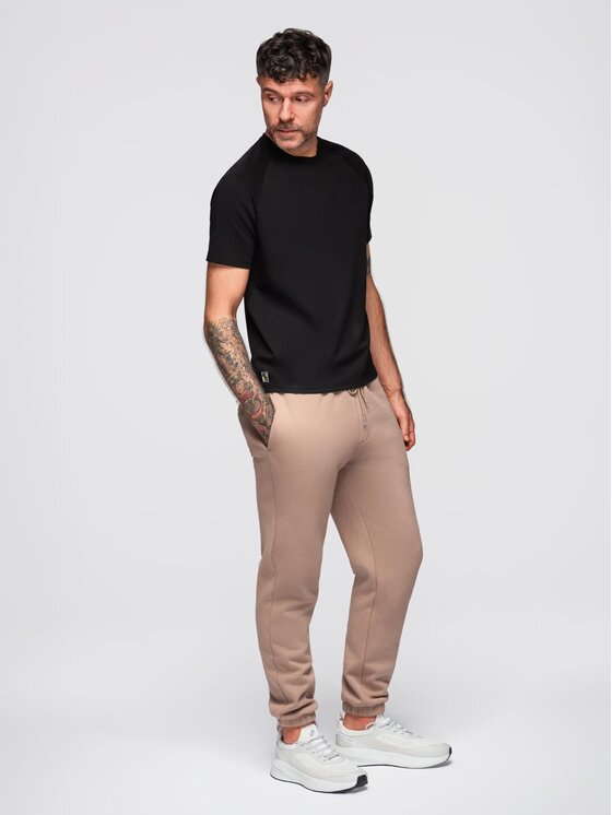 Ombre Ombre T-Shirt OM-TSCT-0240 Czarny Comfortable Fit