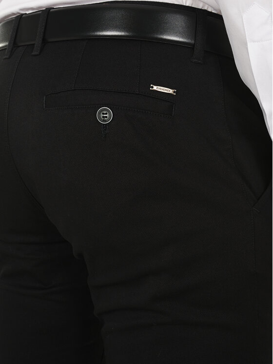 Evenemen Evenemen Chinosy LOGAN 59866 Czarny Slim Fit