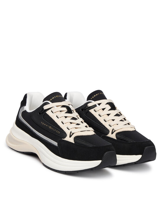 Tommy Hilfiger Tommy Hilfiger Laisvalaikio batai Th Sporty Chic Runner FW0FW09187 Juoda