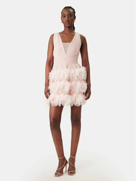 Rinascimento Rinascimento Cocktail obleka CFC0127839003 Roza Slim Fit