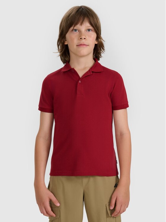 4F 4F Polo 4FJRAW25TPTSM0749-61S Rosso Regular Fit