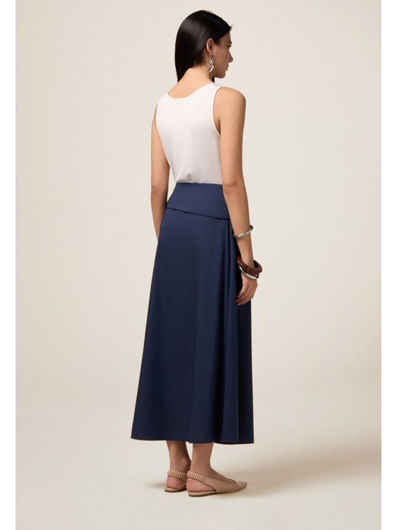 Oltre Oltre Gonna maxi 1165R001524N034 Blu A-Line Fit