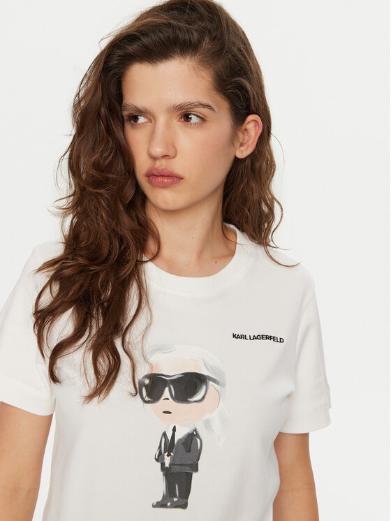 KARL LAGERFELD KARL LAGERFELD Póló A1W17130 Fehér Regular Fit