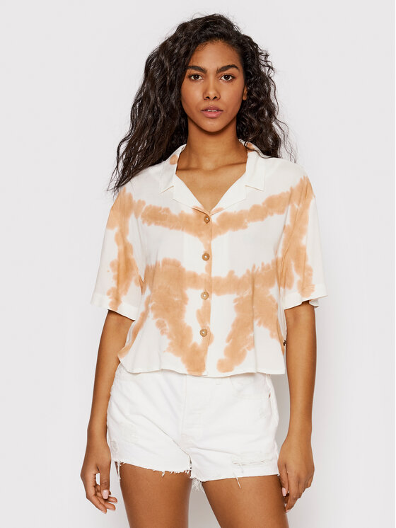 Roxy Hemd Paper Day Tie Dye ERJWT03532 Beige Boxy Fit Modivo.at