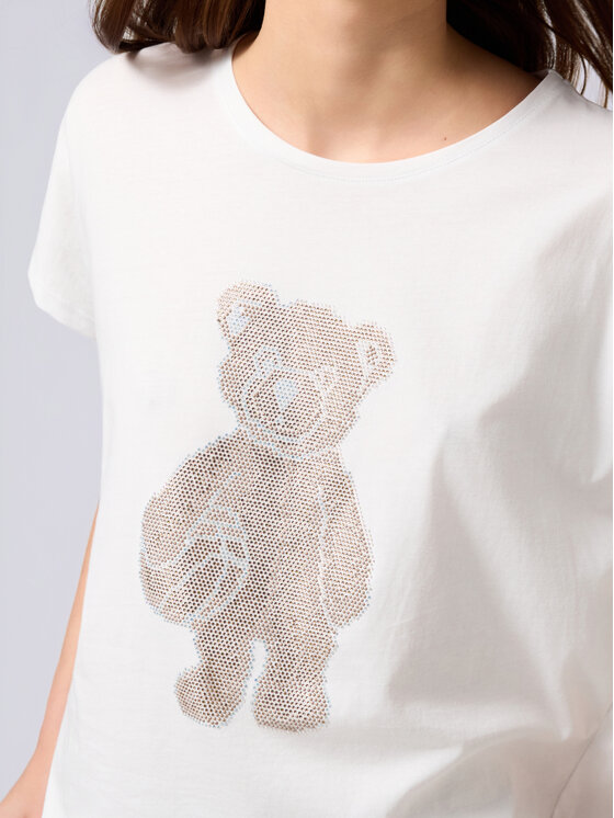 Oltre Oltre T-shirt G422J004225N001 Bianco Over Fit