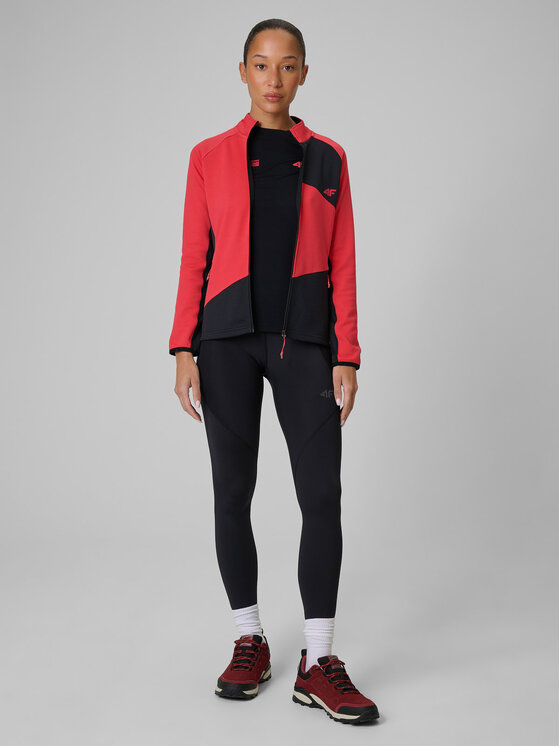 4F 4F Bluza TREKKING Czarny Slim Fit