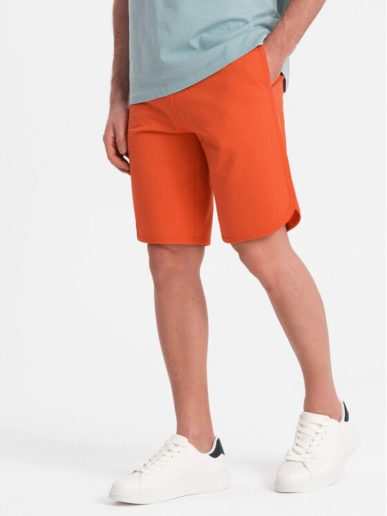 Ombre Ombre Šortky OM-SRSK-0105 Oranžová Regular Fit