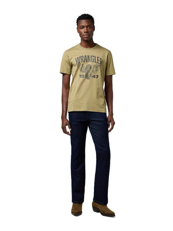 Wrangler Wrangler T-Shirt 112371474 Zielony Regular Fit