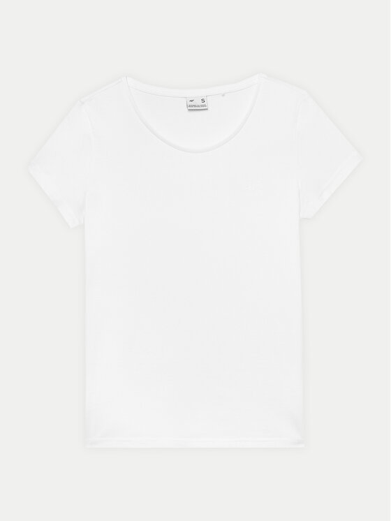 4F 4F T-särk 4FWSS24TTSHF1161 Valge Slim Fit