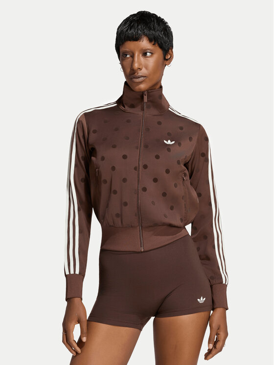 adidas adidas Bluza Satin Polka Dots Tt Track Top LI2855 Brązowy Regular Fit