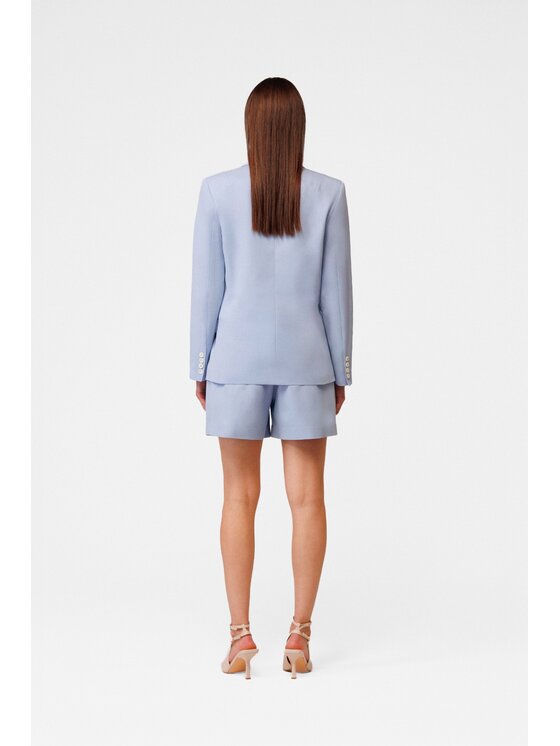 LE POSSÉ LE POSSÉ Pantaloncini di tessuto SGZWS Azzurro chiaro Regular Fit