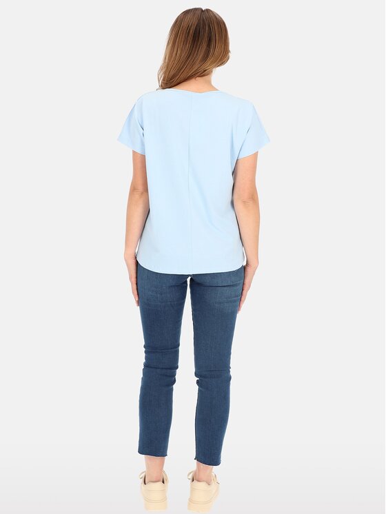 Perso Perso T-Shirt TCE241000F Světle modrá Regular Fit