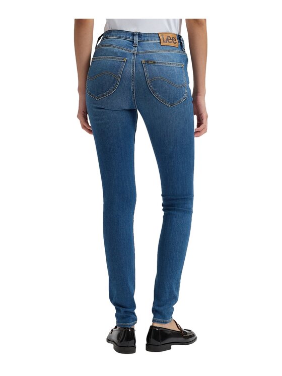 Lee Lee Jeansy 112376763 Niebieski Skinny Fit