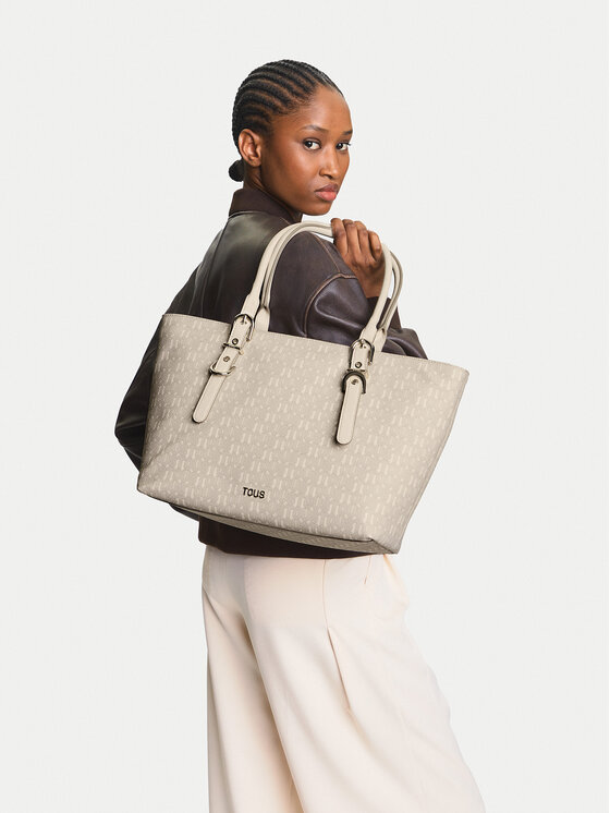 TOUS Geantă Buckles Silhouette 2002201901 Bej
