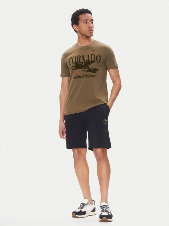 Aeronautica Militare Aeronautica Militare Футболка 251TS2405J641 Хакі Regular Fit