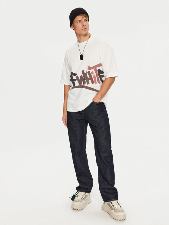 Off-White Off-White T-särk OMAA119G21JER0050129 Valge Regular Fit