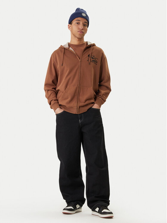 DC Shoes DC Shoes Majica dugih rukava Parts Dep EDYSF03257 Smeđa Regular Fit