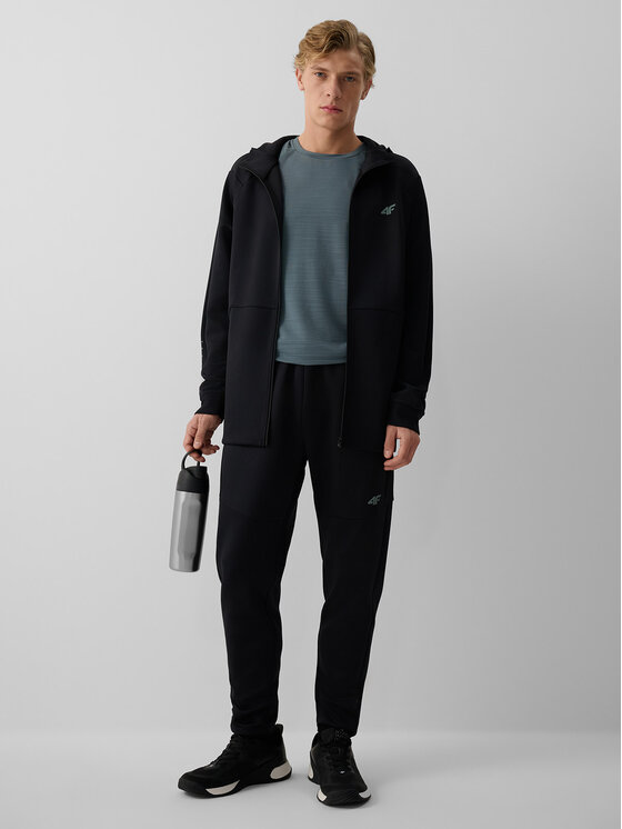4F 4F Bluza techniczna TRAINING Czarny Regular Fit