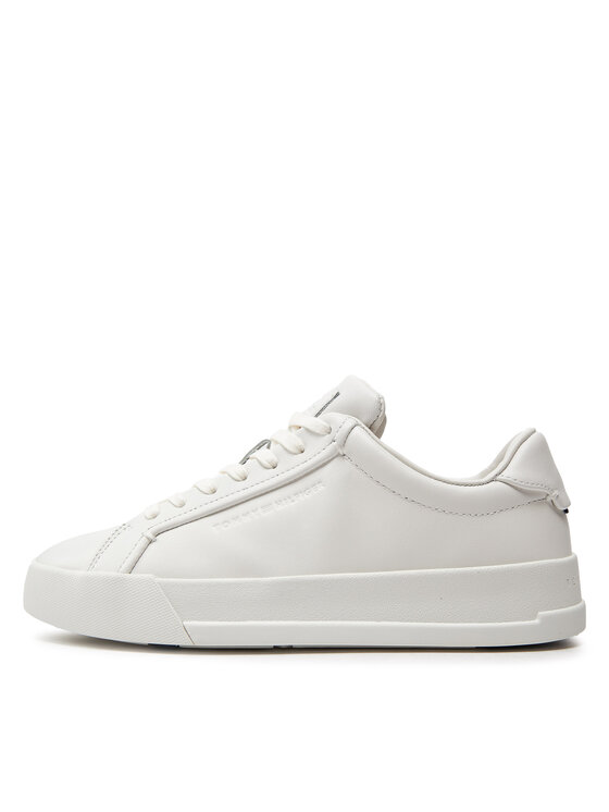 Tommy Hilfiger Tommy Hilfiger Sneakersy Th Court Premium Best FM0FM04974 Écru