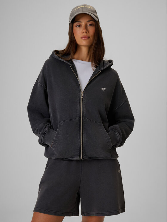 4F 4F Bluza FOB SUMMER Czarny Oversize