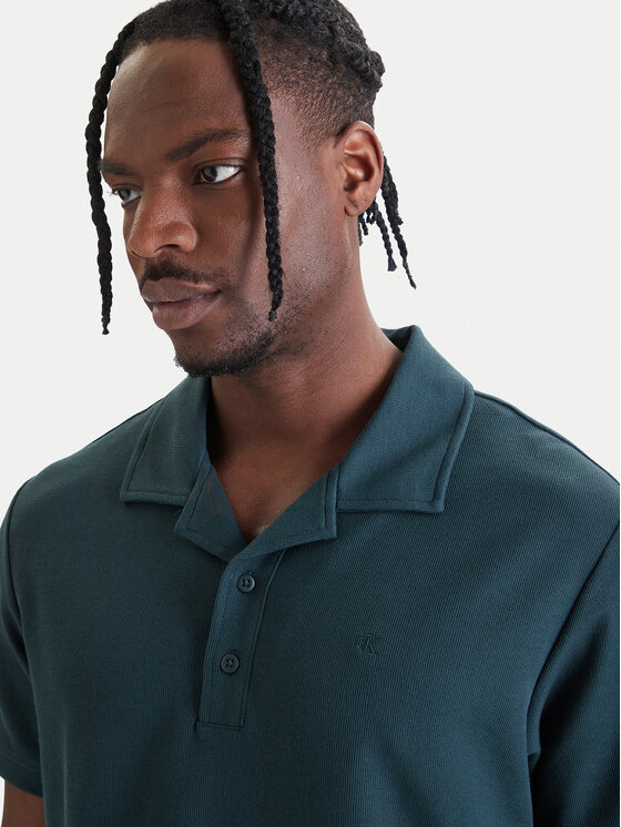 Calvin Klein Jeans Calvin Klein Jeans Poloshirt Easy Micro Waffle LV04RF205G Grün Regular Fit