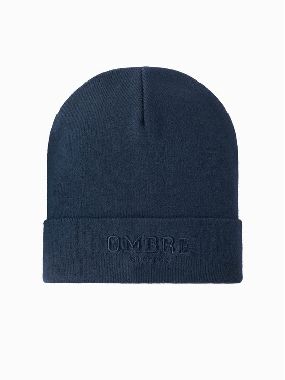 Ombre Ombre Czapka OM-ACWH-0120 Granatowy
