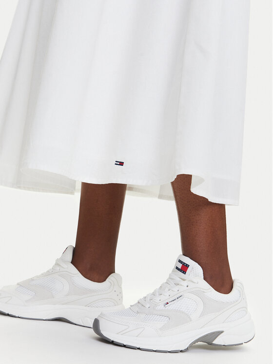 Tommy Jeans Tommy Jeans Spódnica trapezowa DW0DW20980 Biały Regular Fit
