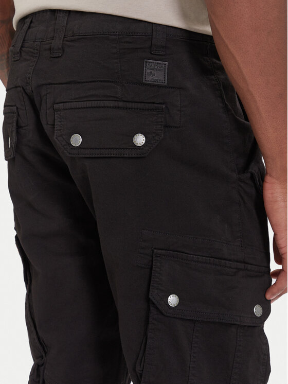 Alpha Industries Alpha Industries Pantaloni di tessuto Combat 126215 Nero Slim Fit