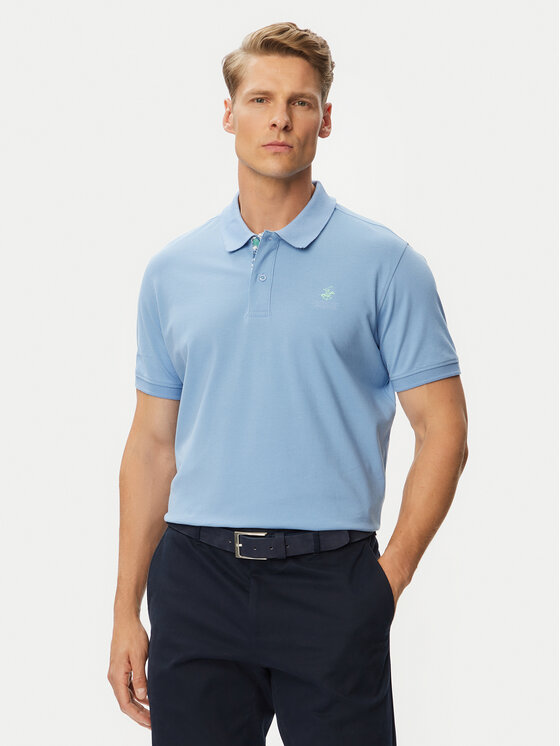 Beverly Hills Polo Club Tricou polo P-SS26M-P450106 Albastru deschis Regular Fit