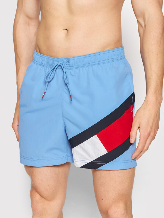 Tommy Hilfiger Tommy Hilfiger Плувни шорти UM0UM02048 Светлосиньо Slim Fit