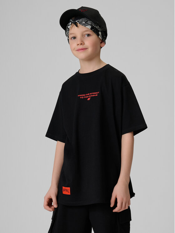 4F 4F T-Shirt STREET SPORT Czarny Loose Fit