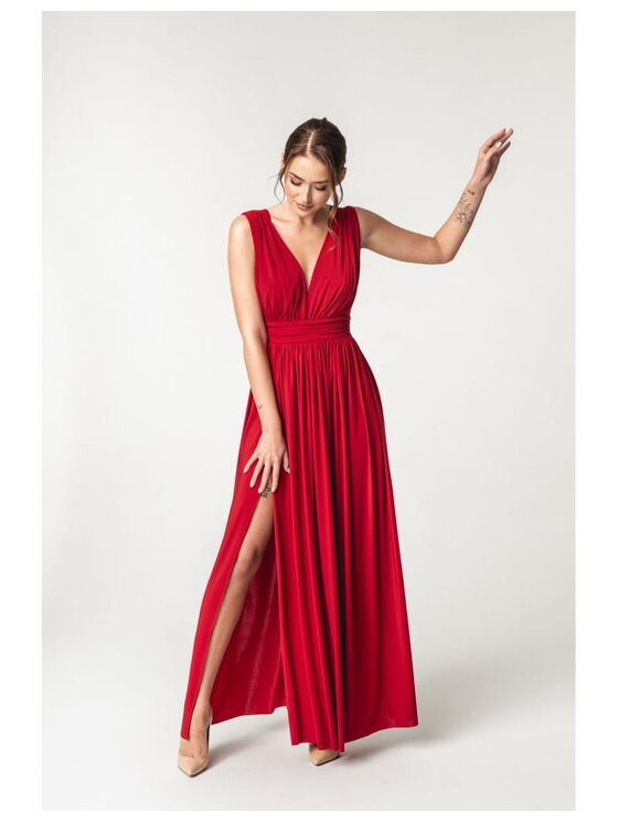 Aurora Aurora Koktejlové šaty Aurelia Červená Feminine Fit