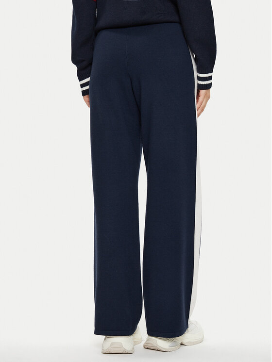 Tommy Jeans Tommy Jeans Szövet nadrág Badge DW0DW18532 Sötétkék Wide Leg