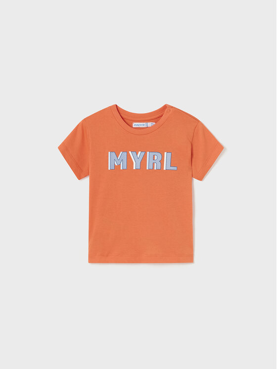 Mayoral Mayoral Marškinėliai 106 Oranžinė Regular Fit