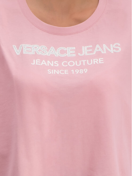 Versace Jeans Versace Jeans Marškinėliai B2HTB7T6 Rožinė Regular Fit