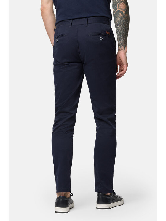 Lancerto Lancerto Spodnie materiałowe NelsonSP082123000009 Granatowy Slim Fit