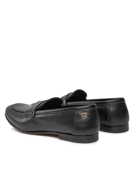 Tommy Hilfiger Tommy Hilfiger Loaferke Essential Leather Loafer FW0FW07769 Črna