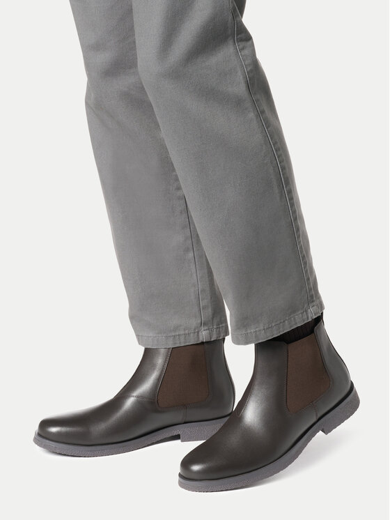 Geox Geox Kotníková obuv s elastickým prvkem Uomo Claudio U2658A 00043 C6009 Hnědá