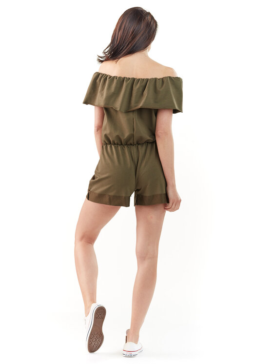 Infinite You Infinite You Sukienka codzienna M164 Khaki Basic Fit