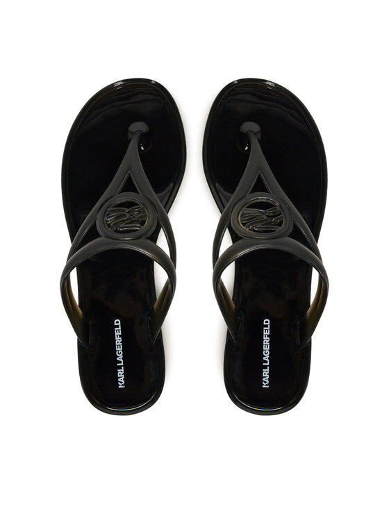 KARL LAGERFELD KARL LAGERFELD Japonki Jelly Thong KL80007A Czarny