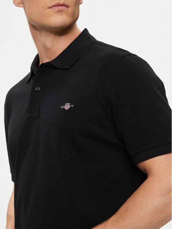 Gant Gant Polo marškinėliai Shield 2210 Juoda Regular Fit