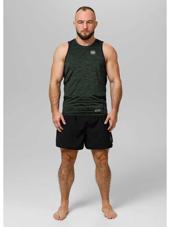 PITBULL PITBULL Tank top Tank Top Rashguard Performance Pro plus New Logo XL Zielony Slim Fit